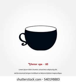 Coffee cup icon, Vector EPS 10 illustration style