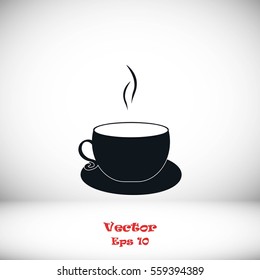 Coffee cup icon, Vector EPS 10 illustration style
