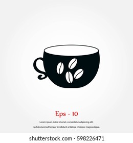 Coffee cup icon, Vector EPS 10 illustration style