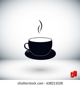 Coffee cup icon, Vector EPS 10 illustration style