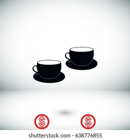 Coffee cup icon, Vector EPS 10 illustration style