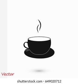 Coffee cup icon, Vector EPS 10 illustration style