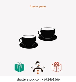 Coffee cup icon, Vector EPS 10 illustration style