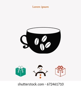 Coffee cup icon, Vector EPS 10 illustration style