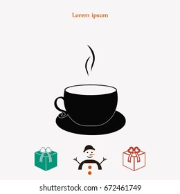 Coffee cup icon, Vector EPS 10 illustration style