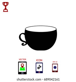 Coffee cup icon, Vector EPS 10 illustration style