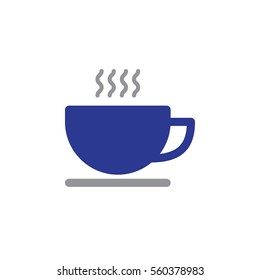 Coffee cup icon vector, filled flat sign, solid colorful pictogram isolated on white. Symbol, logo illustration