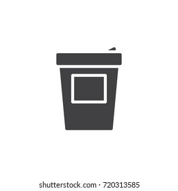 Coffee cup icon vector, filled flat sign, solid pictogram isolated on white. Symbol, logo illustration.