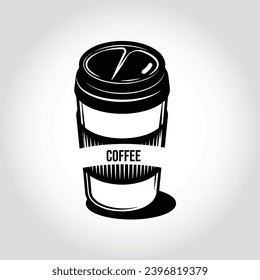 Coffee cup icon vector and flat style. Disposable coffee cup. Coffee paper cup, plastic container for hot and cold drink, juice, tea cups.