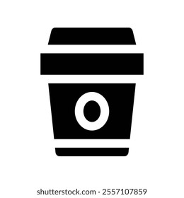 coffee cup icon. vector glyph icon for your website, mobile, presentation, and logo design.