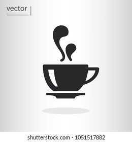 coffee cup icon - vector illustration EPS 10, flat design icon