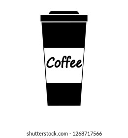 Coffee cup icon vector illustration.