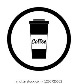 Coffee cup icon vector illustration.