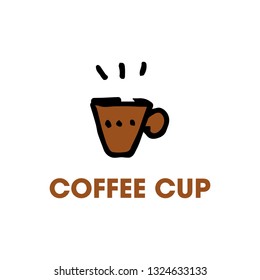 Coffee cup icon vector illustration design template.
