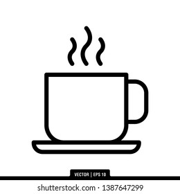 Coffee Cup Icon Vector Illustration Logo Template
