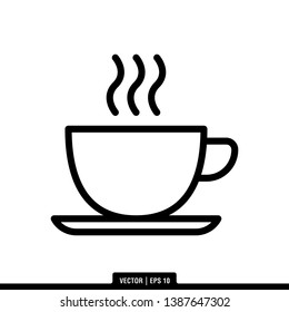 Coffee Cup Icon Vector Illustration Logo Template
