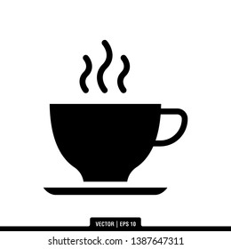 Coffee Cup Icon Vector Illustration Logo Template
