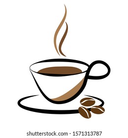Coffee cup icon, vector illustration