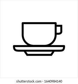 coffee cup icon vector illustration logo template for many purpose. Isolated on white background.