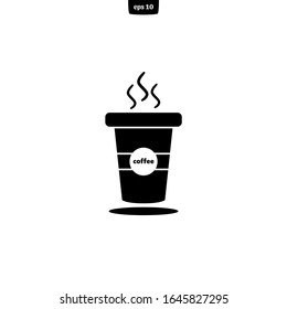 Coffee cup icon vector illustration logo template. flat design. eps10 