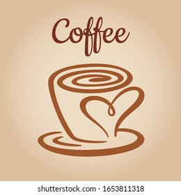 ilustración vectorial de icono de taza de café