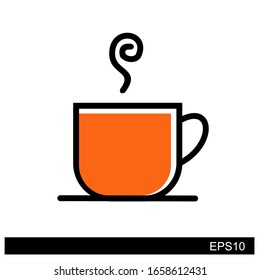 Icono de taza de café. Ilustración del vector sobre fondo blanco