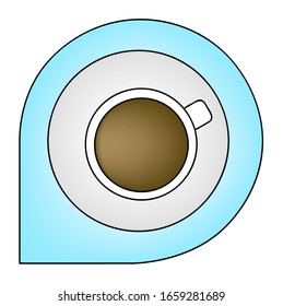 coffee cup icon. vector illustration.