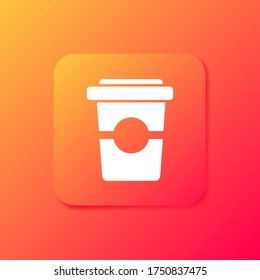 Coffee cup icon. Vector illustration EPS 10.