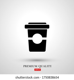 Coffee cup icon. Vector illustration EPS 10.