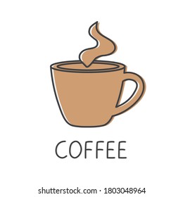 coffee cup icon - vector illustration
