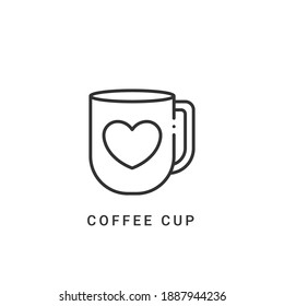 coffee cup icon vector illustration. coffee cup icon outline design.