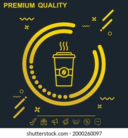 Coffee cup icon vector illustration - modern design