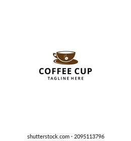 Coffee cup icon vector illustration. Cup of tea. Brown coffee cup sign.