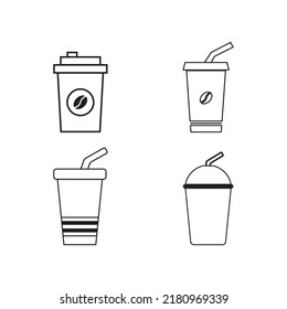coffee cup icon. vector illustration logo design.