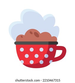 Café en un icono de taza. Ilustración del vector