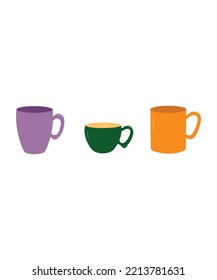 Icono de taza de café Icono Ilustración vectorial aislada en fondo blanco. Perfecto para colorear libros, textiles, ícono, web, pintura, libros, estampado de camisetas.