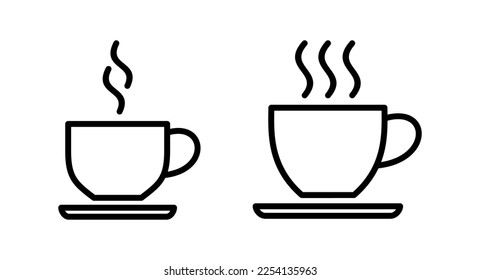 Kaffeetasse Symbol, Vektorgrafik. Tasse ein Kaffeezeichen und -symbol