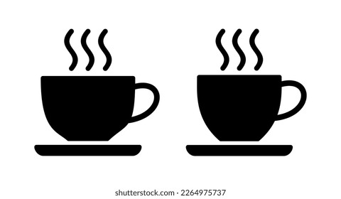Kaffeetasse Symbol, Vektorgrafik. Tasse ein Kaffeezeichen und -symbol