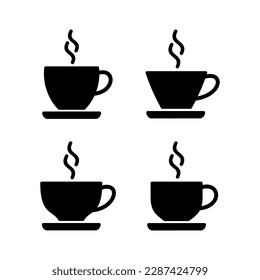 ilustración vectorial de icono de taza de café. taza un signo de café y un símbolo