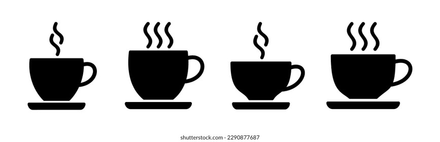 ilustración vectorial de icono de taza de café. taza un signo de café y un símbolo