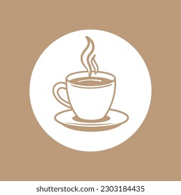 icono de taza de café, ilustración vectorial