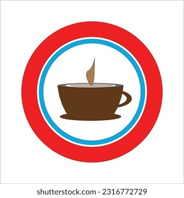 coffee cup icon vector illustration logo design