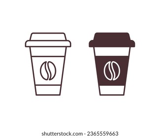 Coffee cup icon vector illustration. Take-away cup on isolated background. Drink sign concept.