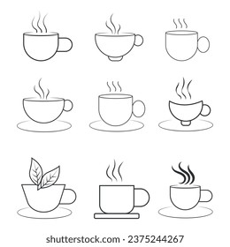 Icono de taza de café. Ilustración vectorial.