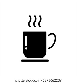 Icono de taza de café. ilustración vectorial sobre fondo blanco