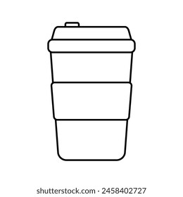 Icono de taza de café. Ilustración vectorial aislada en blanco