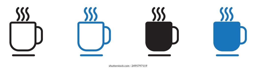 Coffee cup icon vector illustration mark set symbol for web application