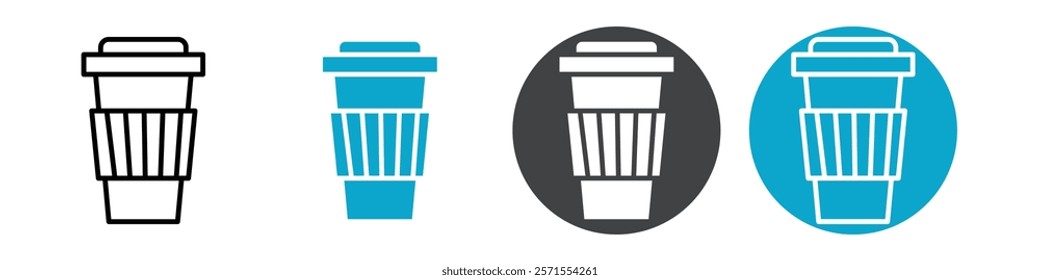 coffee cup icon Vector illustration in black