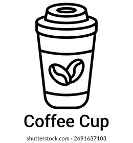 Ilustração do vetor do ícone da xícara de café