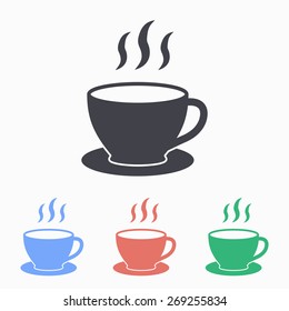 Coffee cup icon, vector illustration.
